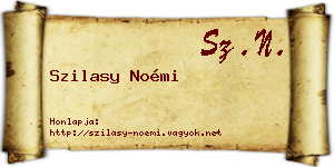 Szilasy Noémi névjegykártya
